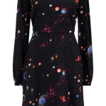 Vestido Sugarhill Juliette Black Colourful Universe - ECRU