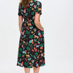 Vestido Sugarhill Lauretta Camisero Black Tropical Safari - ECRU