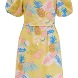 Vestido Sugarhill Lilou Yellow Tropical Fruits - ECRU