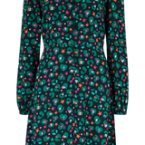 Vestido Sugarhill Natalia Tea Black Multi Star Leopard - ECRU