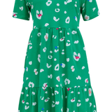 Vestido Sugarhill Raven de Punto Green Colour Pop Leopard - ECRU