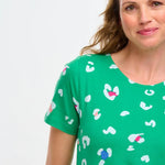 Vestido Sugarhill Raven de Punto Green Colour Pop Leopard - ECRU