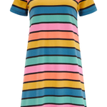 Vestido Sugarhill Sia de Punto Multi Beach Hut Stripes - ECRU