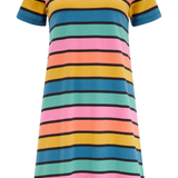 Vestido Sugarhill Sia de Punto Multi Beach Hut Stripes - ECRU