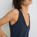 ESE O ESE Taormina Marineblaues Kleid 