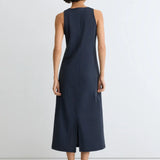 ESE O ESE Taormina Marineblaues Kleid 