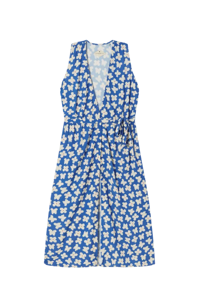 Vestido Thinking Mu Azul Small Butterfly Amapola - ECRU