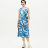 Vestido Thinking Mu Azul Small Butterfly Amapola - ECRU
