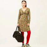 Vestido Xantik Green Flower Garden - ECRU