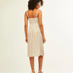 Vestido Xantik Tirantes con Botones Grey Daisy - ECRU