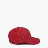 Visera LOLA CASADEMUNT Tweed  Rojo