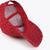 Visera LOLA CASADEMUNT Tweed  Rojo