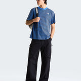 Camiseta The North Face Vista Stripe Active Blue look completo