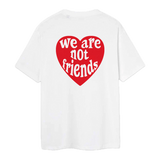 Camiseta WE ARE NOT FRIENDS Love For You Blanca, vista espalda