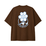Camiseta WE ARE NOT FRIENDS Boxy Daisy Marrón, vista espalda