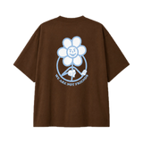 Camiseta WE ARE NOT FRIENDS Boxy Daisy Marrón, vista espalda
