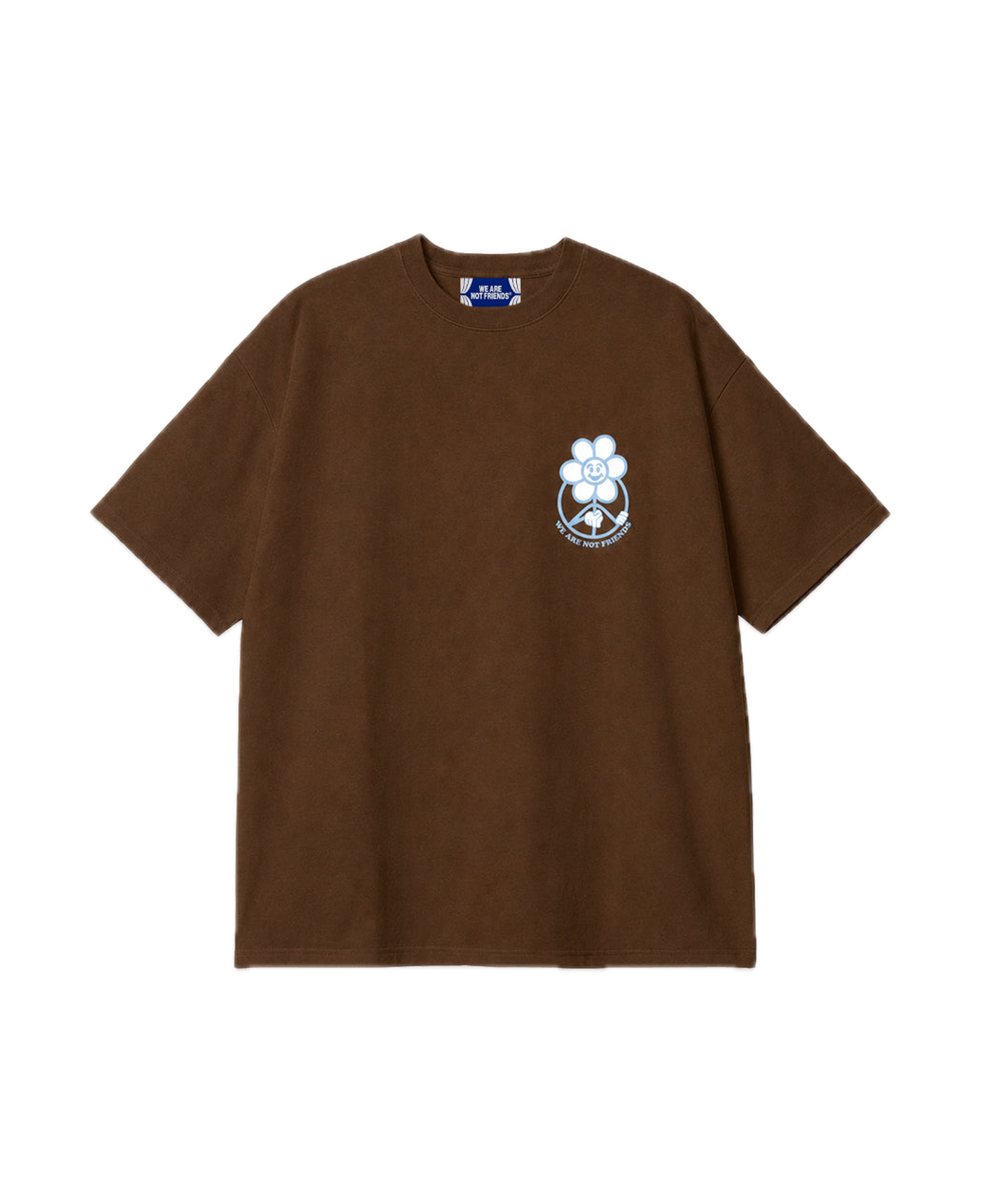 Camiseta WE ARE NOT FRIENDS Boxy Daisy Marrón, vista frontal