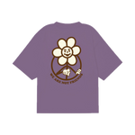 Camiseta WE ARE NOT FRIENDS Boxy Daisy Morada, vista de espalda