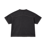 Camiseta WE ARE NOT FRIENDS Campus Boxy Negra, espalda