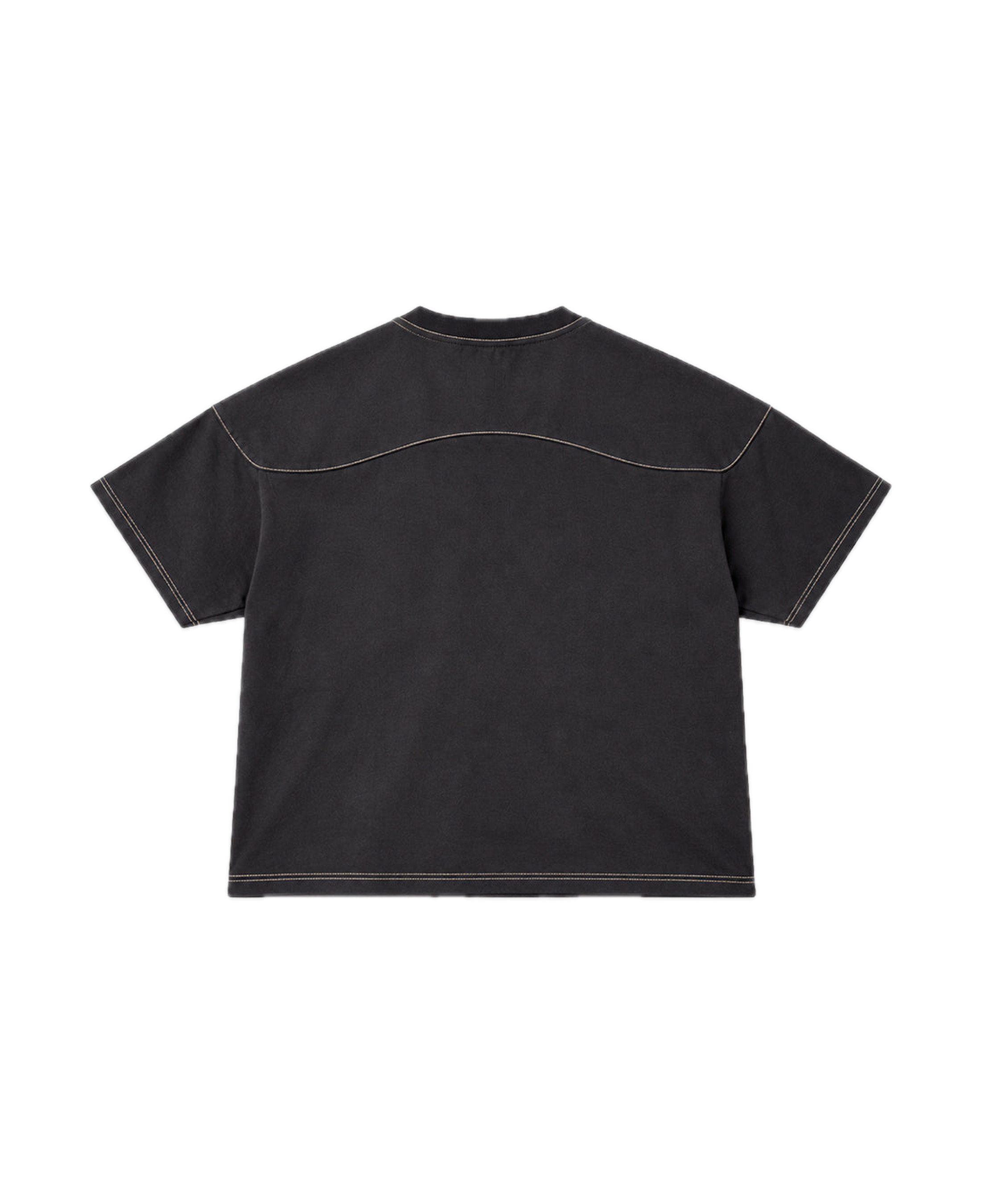 Camiseta WE ARE NOT FRIENDS Campus Boxy Negra, espalda