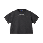 Camiseta WE ARE NOT FRIENDS Campus Boxy Negra, frontal