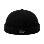 Gorro WE ARE NOT FRIENDS Docker Negro, vista frontal