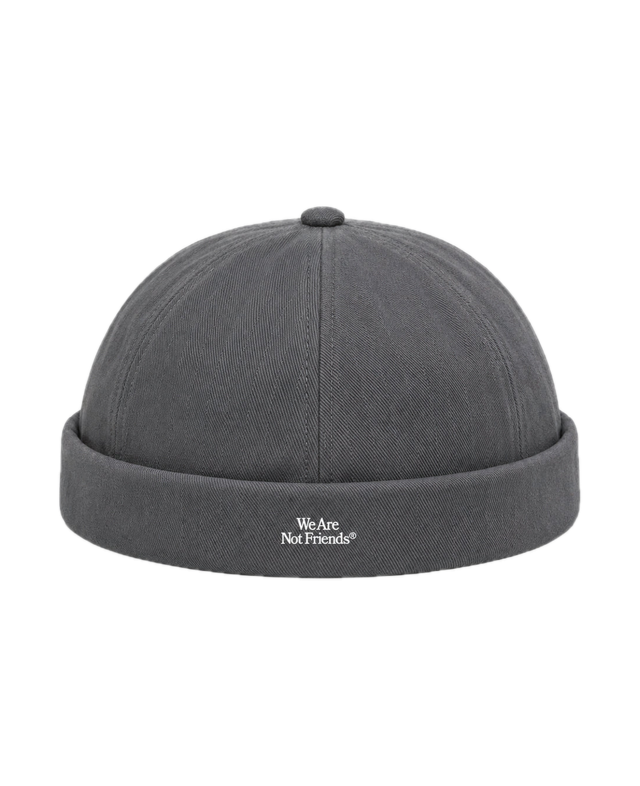 Gorro WE ARE NOT FRIENDS Docker Gris, vista frontal