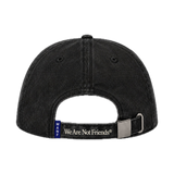 Gorra WE ARE NOT FRIENDS Hello & Goodbye Negra, vista espalda