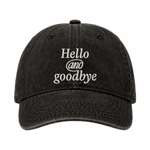 Gorra WE ARE NOT FRIENDS Hello & Goodbye Negra, vista frontal