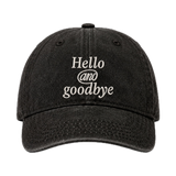 Gorra WE ARE NOT FRIENDS Hello & Goodbye Negra, vista frontal