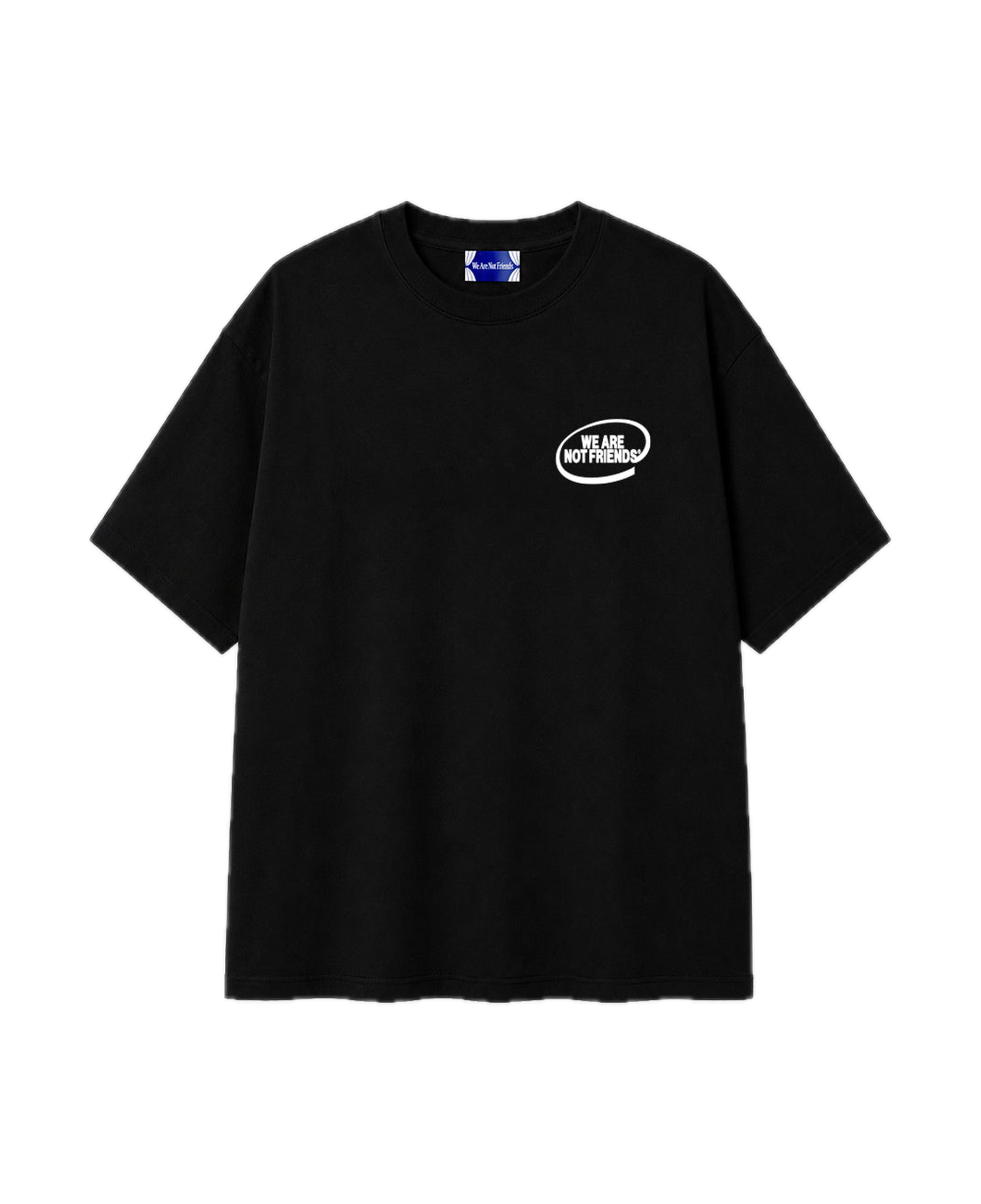 Camiseta WE ARE NOT FRIENDS Hello & Goodbye Negra, vista frontal