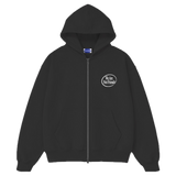 Sudadera WE ARE NOT FRIENDS Hello & Goodbye Negra, vista frontal