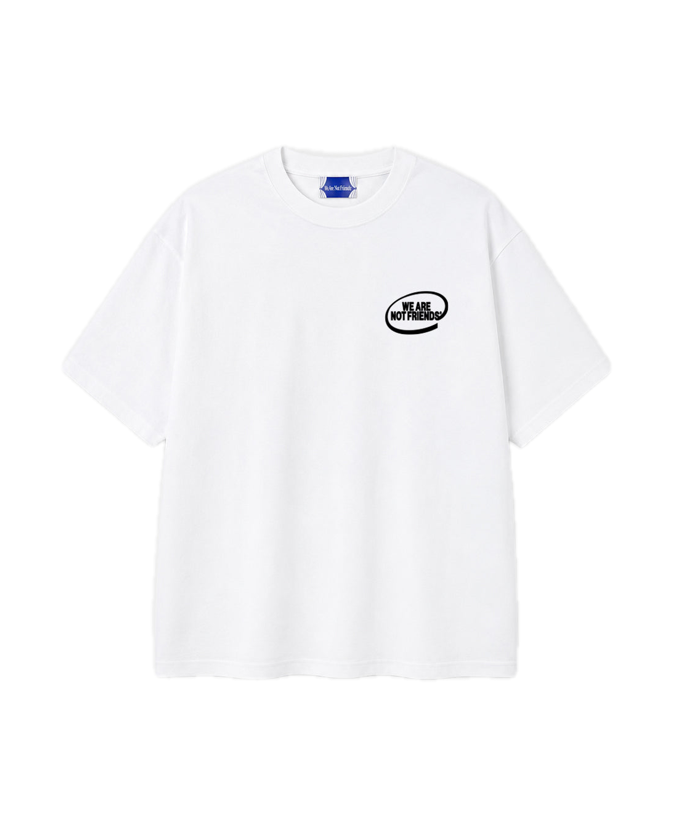 Camiseta WE ARE NOT FRIENDS Hello & Goodbye Blanca, vista frontal