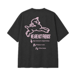 Camiseta WE ARE NOT FRIENDS Lamb Dancing Negra, espalda