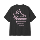 Camiseta WE ARE NOT FRIENDS Lamb Dancing Negra, espalda