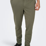 Pantalones ONLY & SONS Slim Bungee cord Gris Oscuro