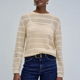 SALSA JEANS Knit Sweater with Medium Pearl Shine