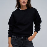SALSA JEANS Lurex Jacquard Black Sweatshirt