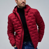 SALSA JEANS Quilted Jacket with Pockets Dark Red