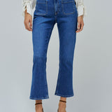 SALSA JEANS Faith Push In Cropped Flare Medium Wash Jeans