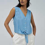 Blusa SALSA JEANS Lightdenim con Lazo