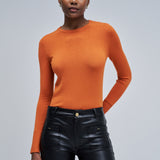 SALSA JEANS Basic Knit Orange Sweater