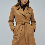 SALSA Suede Medium Brown Trench Coat