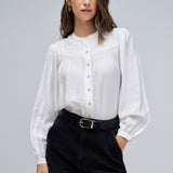 SALSA JEANS Embroidered Light Pearl Blouse