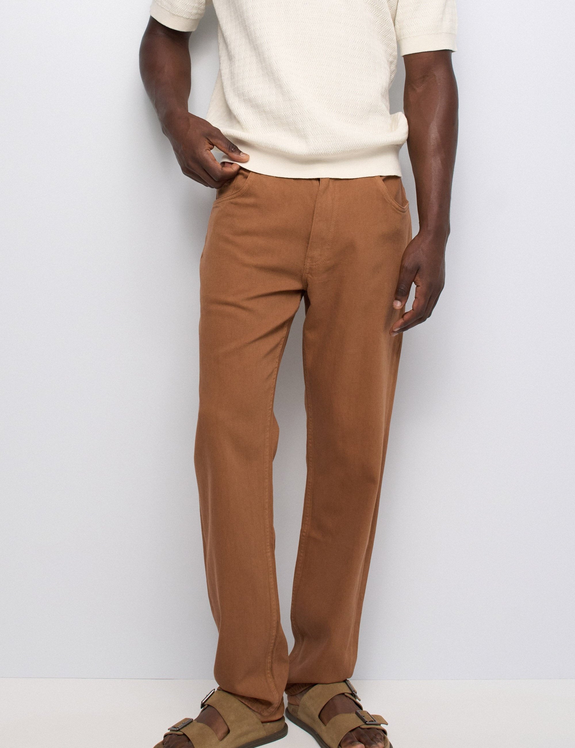 Pantalón Jogger SALSA JEANS Lino Marrón