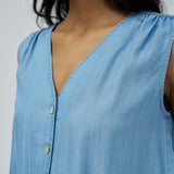 Blusa SALSA JEANS Lightdenim con Lazo