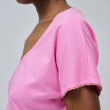 SALSA JEANS Gathered T-shirt Medium Pink