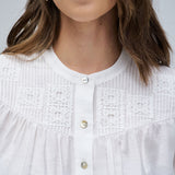 SALSA JEANS Embroidered Light Pearl Blouse