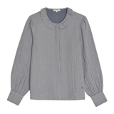 YERSE Lysa Leinenhemd mit Rüschenkragen