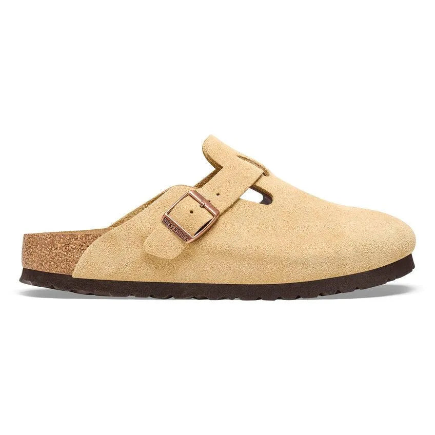 Zuecos Birkenstock Boston Ante Latte Cream - ECRU